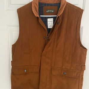 Orvis Faux Suede Mens Vest Medium